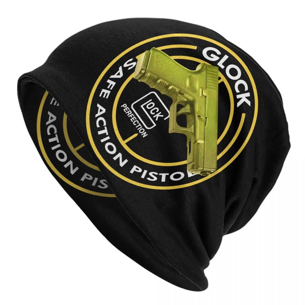 

Glock Skullies Beanies Caps Unisex Winter Knitting Hat Men Women Adult USA Handgun Pistol Logo Bonnet Hats Outdoor Ski Cap