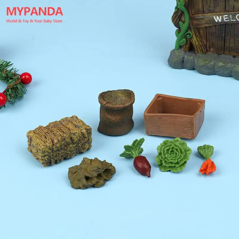 

7Pcs/Set Dollhouse Miniature Vintage Simulation Farm Tools Model Garden Farming Tools Decor DIY Accessories