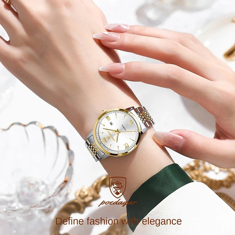 Women Watches Luxury Stainless Steel Watch for Women Fashion Casual Women's Bracelet Watches Waterproof Ladies Wristwatches