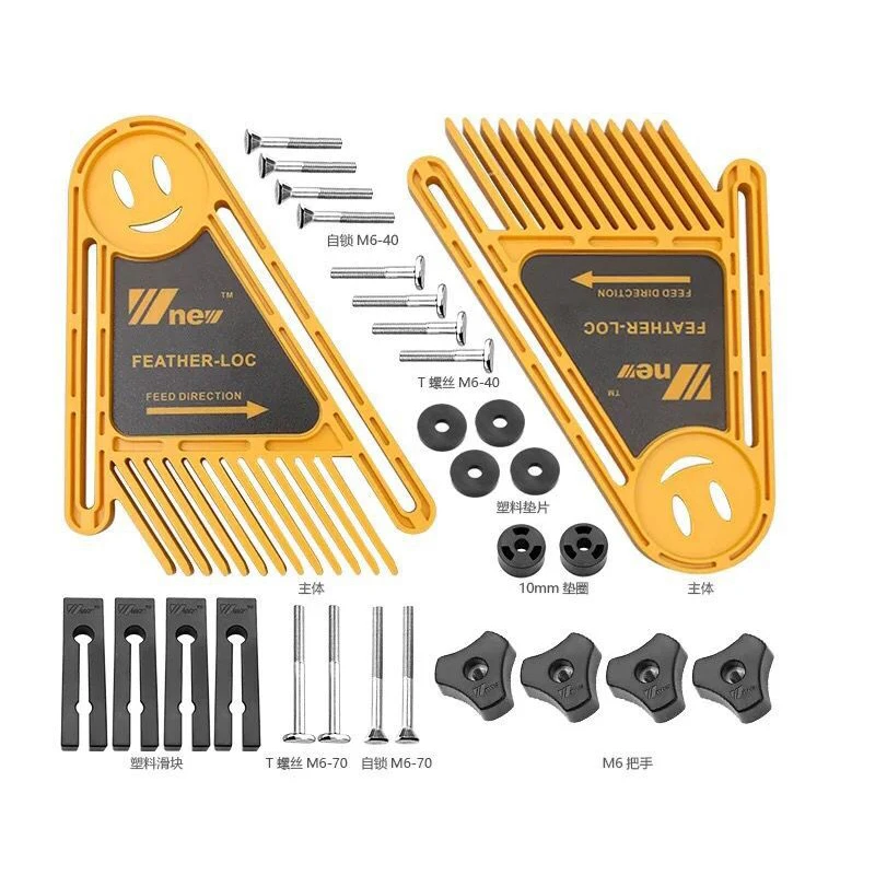 

K40 Multi-purpose Feather Board Set Woodworking Engraving Machine Double Featherboards Miter Gauge Slot Woodwork DIY Tools