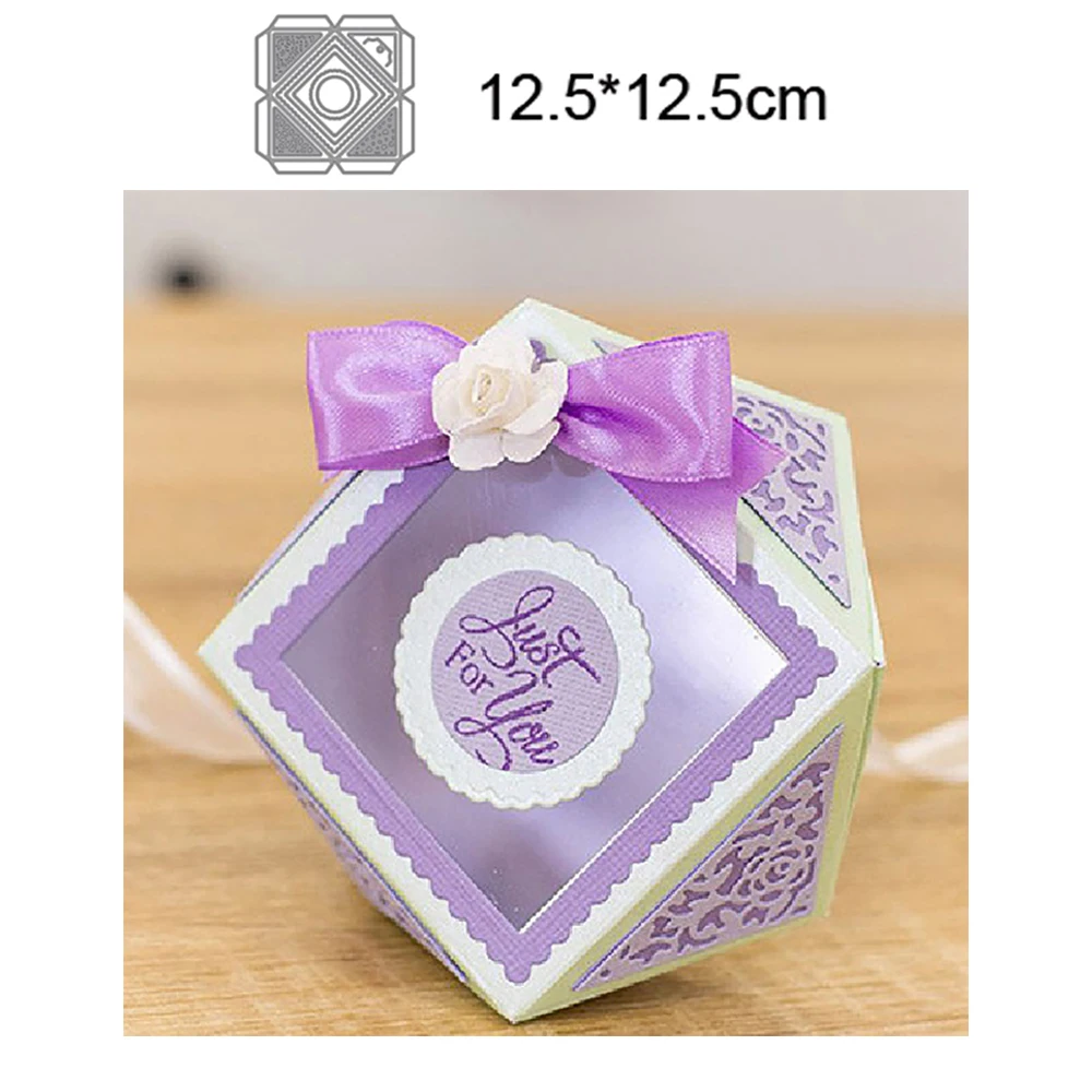 

5 Sided Candy Box Weeding Brithday New Metal Cutting Dies Decorative Scrapbooking Photo Album Paper Knife Blade Punch Embossing