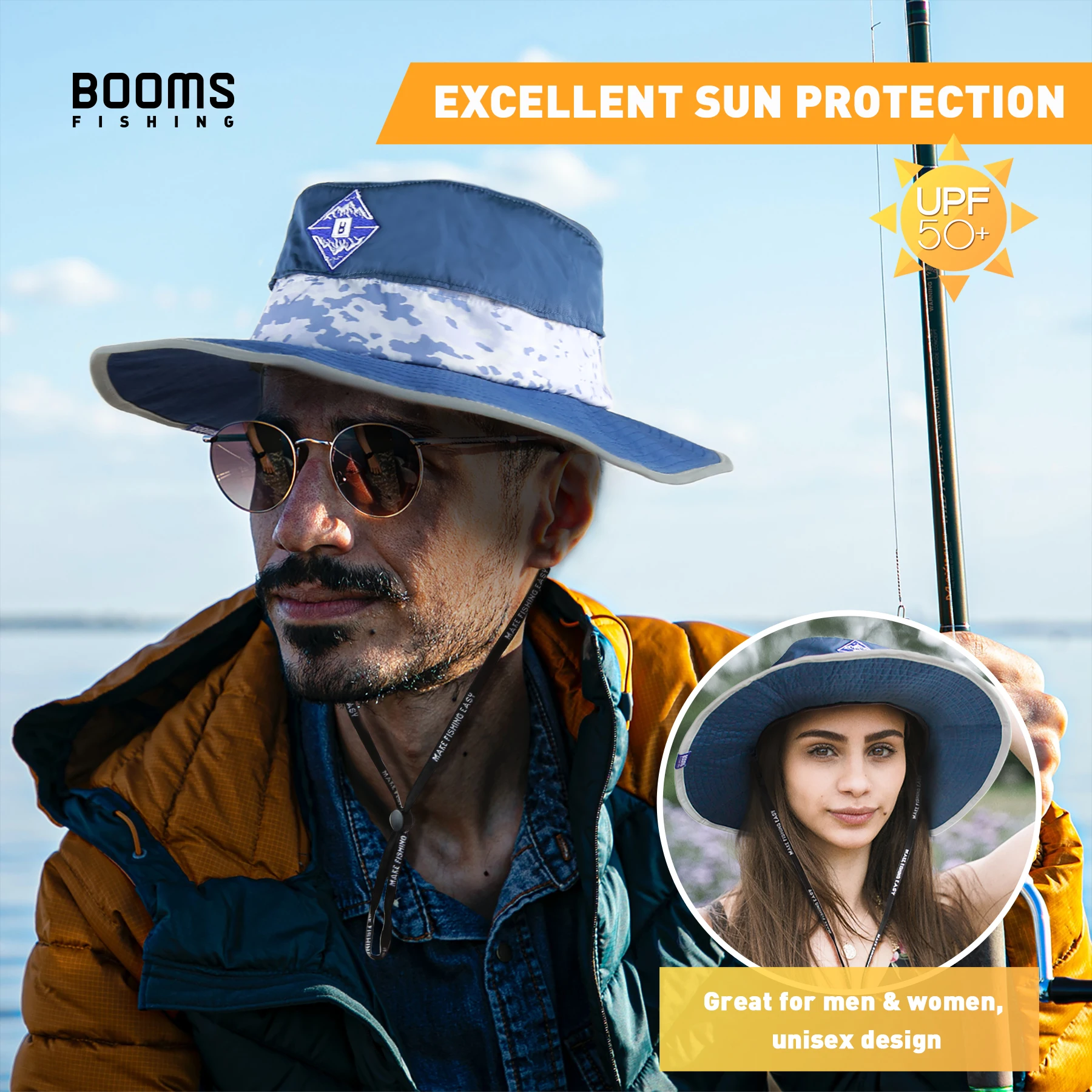 Шляпа от солнца для рыбалки A01 защитная шляпа панамы с широкими полями складная