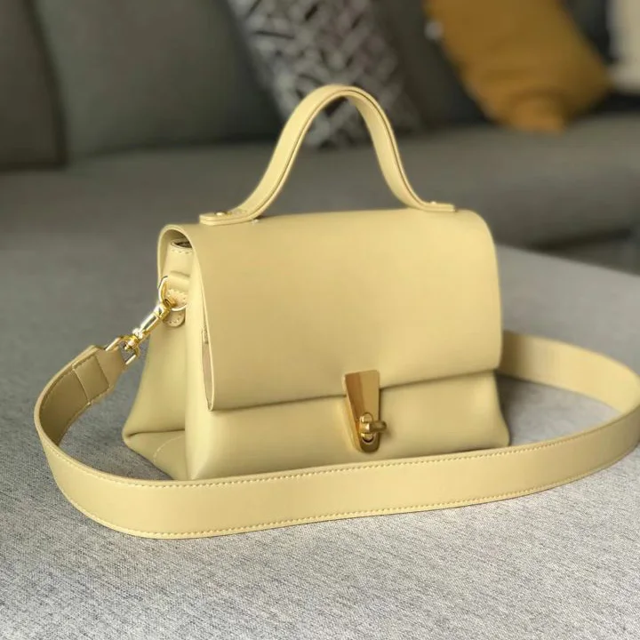 

2022 New Genuine Leather Women's Bag Top Layer Cowhide Crossbody Handbag Simple Women Shoulder Messenger Bag