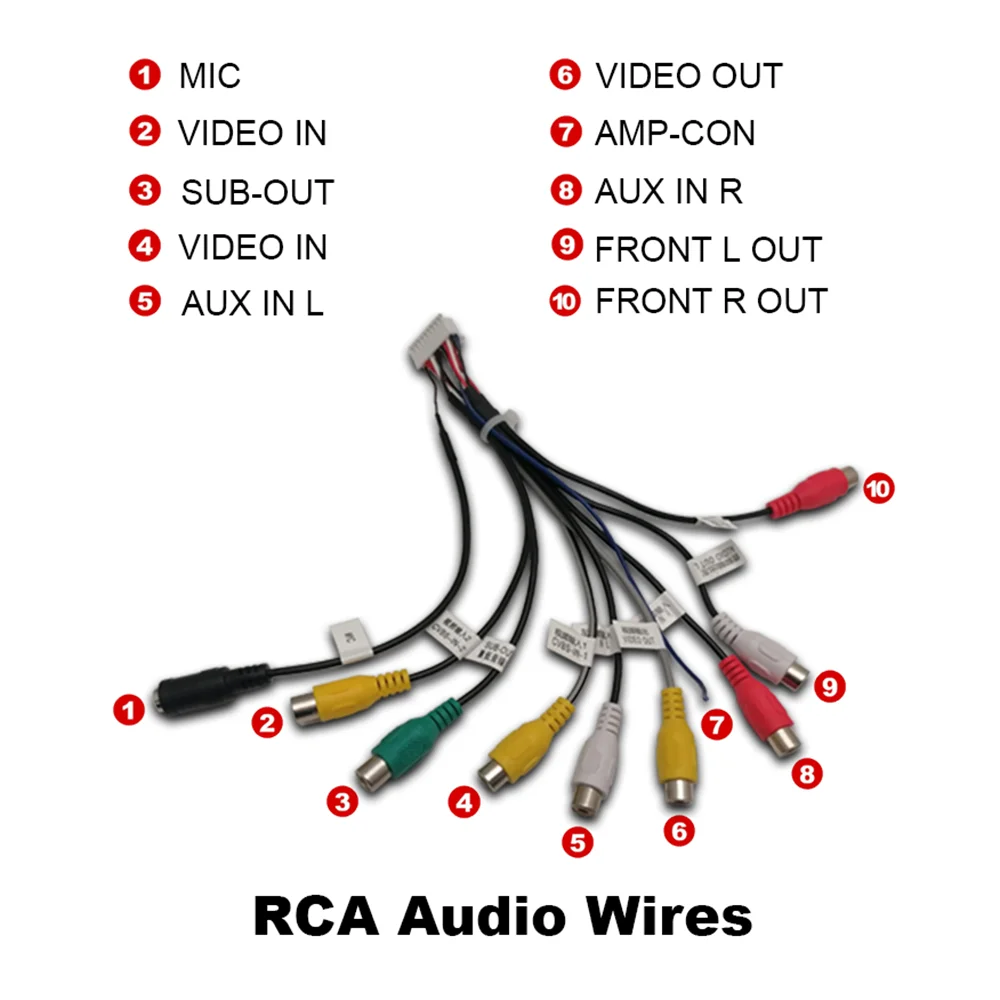 Универсальный автомобильный радиоприемник Hawknavi провода питания совместимые с