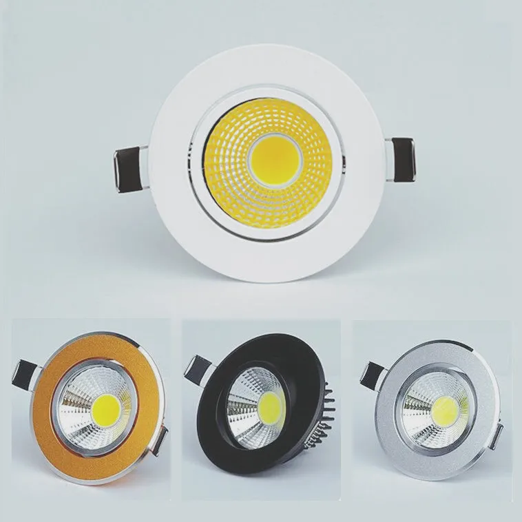 

3W 5W 7w 9W 12W 15W 18W Led Downlight outdoor COB Dimmable Led Ceiling Lamp Bulb Recessed downlights cob led spot light 1Pcs