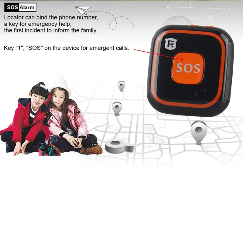 REACHFAR RF-V28 Two Way Calls SOS Fall Alarm Kids GPS Mini Locator 2G GSM Real Time Tracking Handheld Tracker