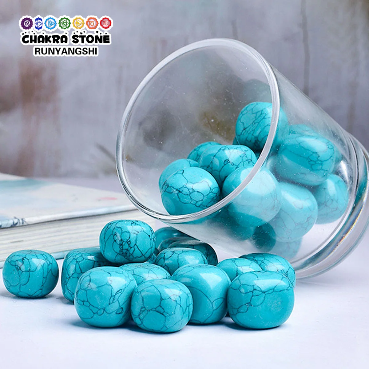 Натуральные кристаллы бирюзовые подкатные камни искусственное украшение для