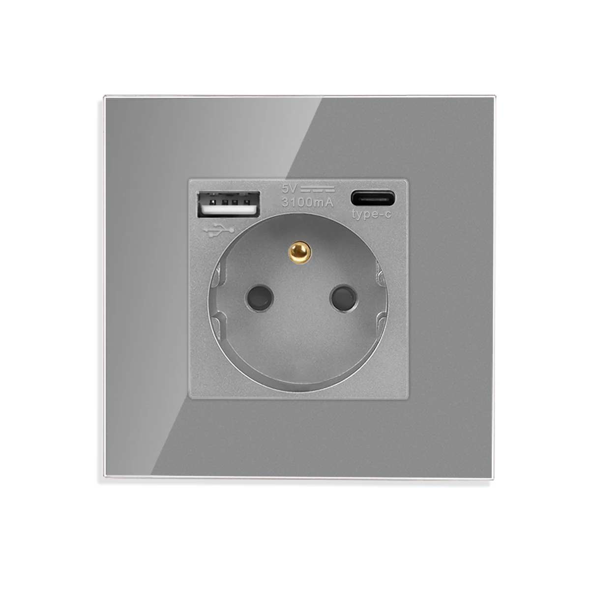 

Bingoelec французская розетка с USB Type-C 16А