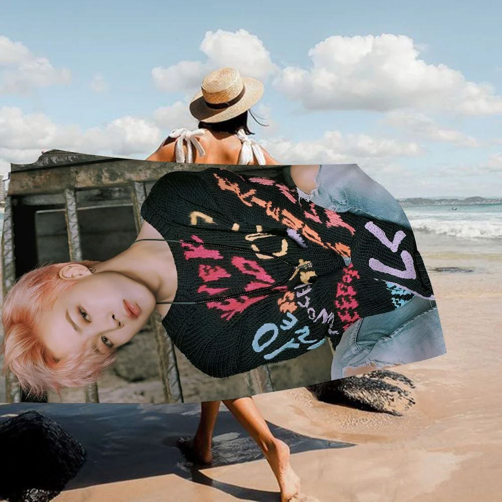 P-Park-JiMin Пляжное Полотенце Из Микрофибры Быстросохнущее Мягкое Впитывающее