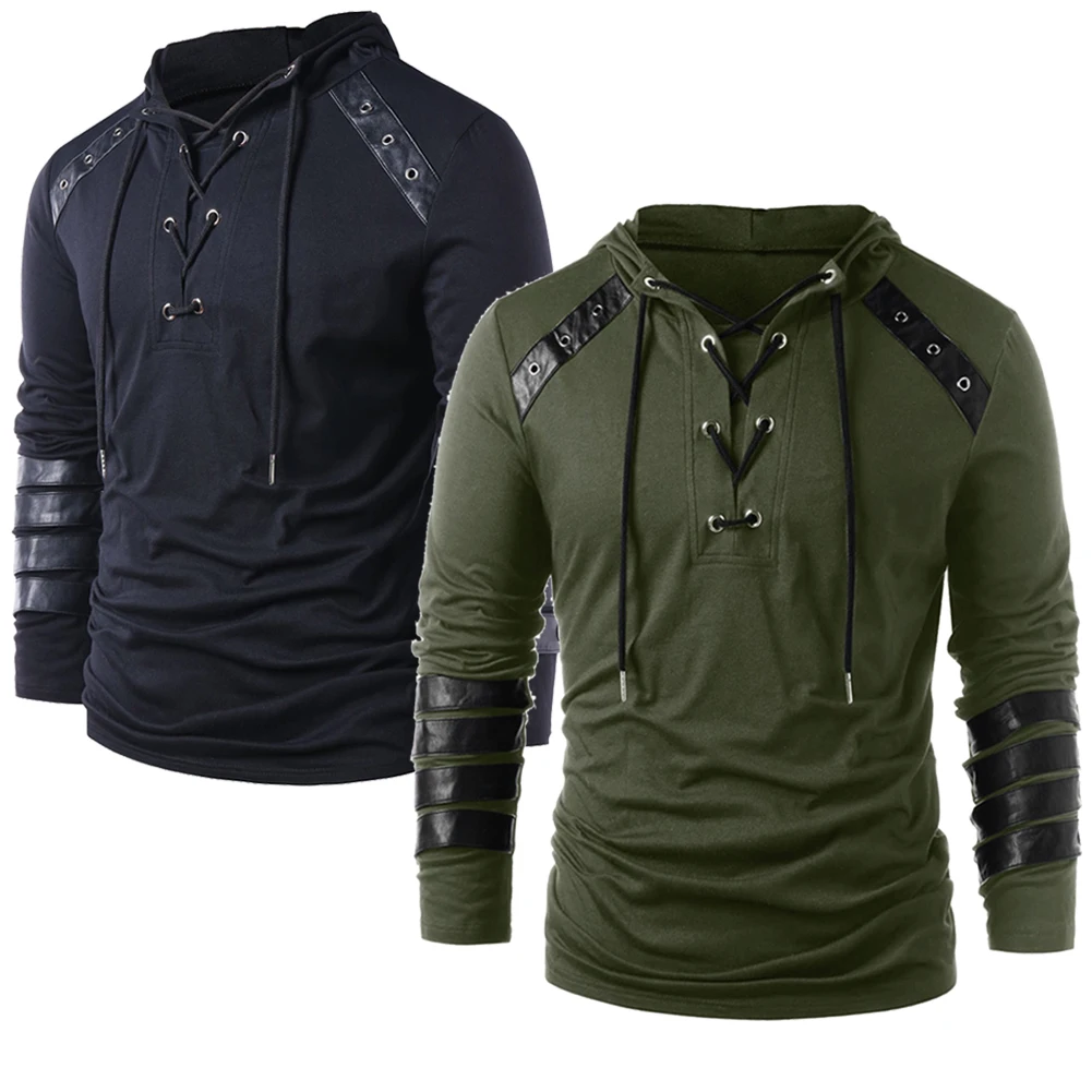 Мужская толстовка в стиле стимпанк с длинным рукавом