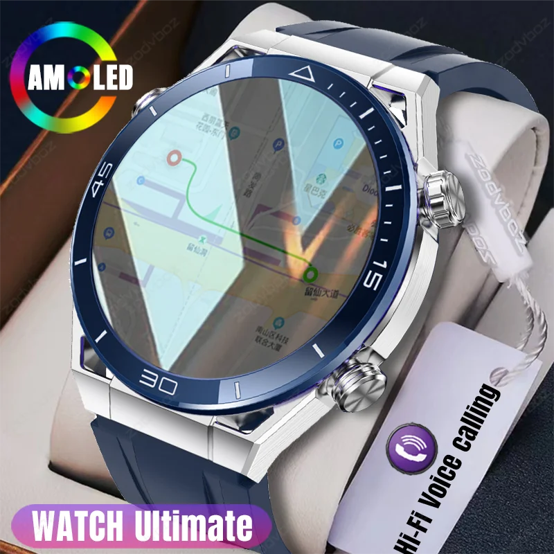 

Man WATCH Ultimate 1.5 Inch HD Large Display Voice Calling NFC ECG Smart Watch Men Compass IP68 Waterproof Smartwatch For Huawei