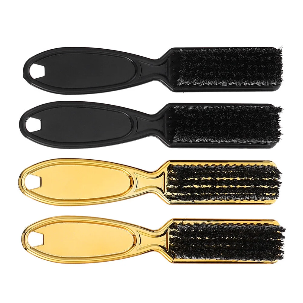 

4 Pcs Cleaning Brush Hairbrush Shredded Brushes Shop Barber Mens Neck Hairdressing Fiber Sweep Haircut Miss Styling Accessories