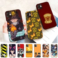 yndfcnb fire force anime phone case for iphone 11 12 13 mini pro max 8 7 6 6s plus x 5 se 2020 xr xs funda case