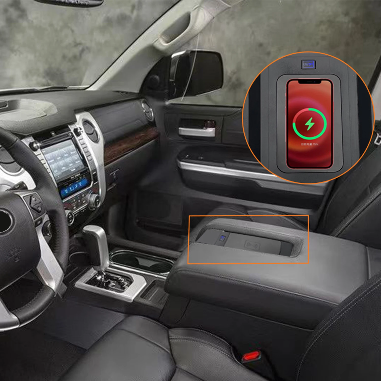 

1 комплект, беспроводное зарядное устройство для Toyota Tundra 2014-2021