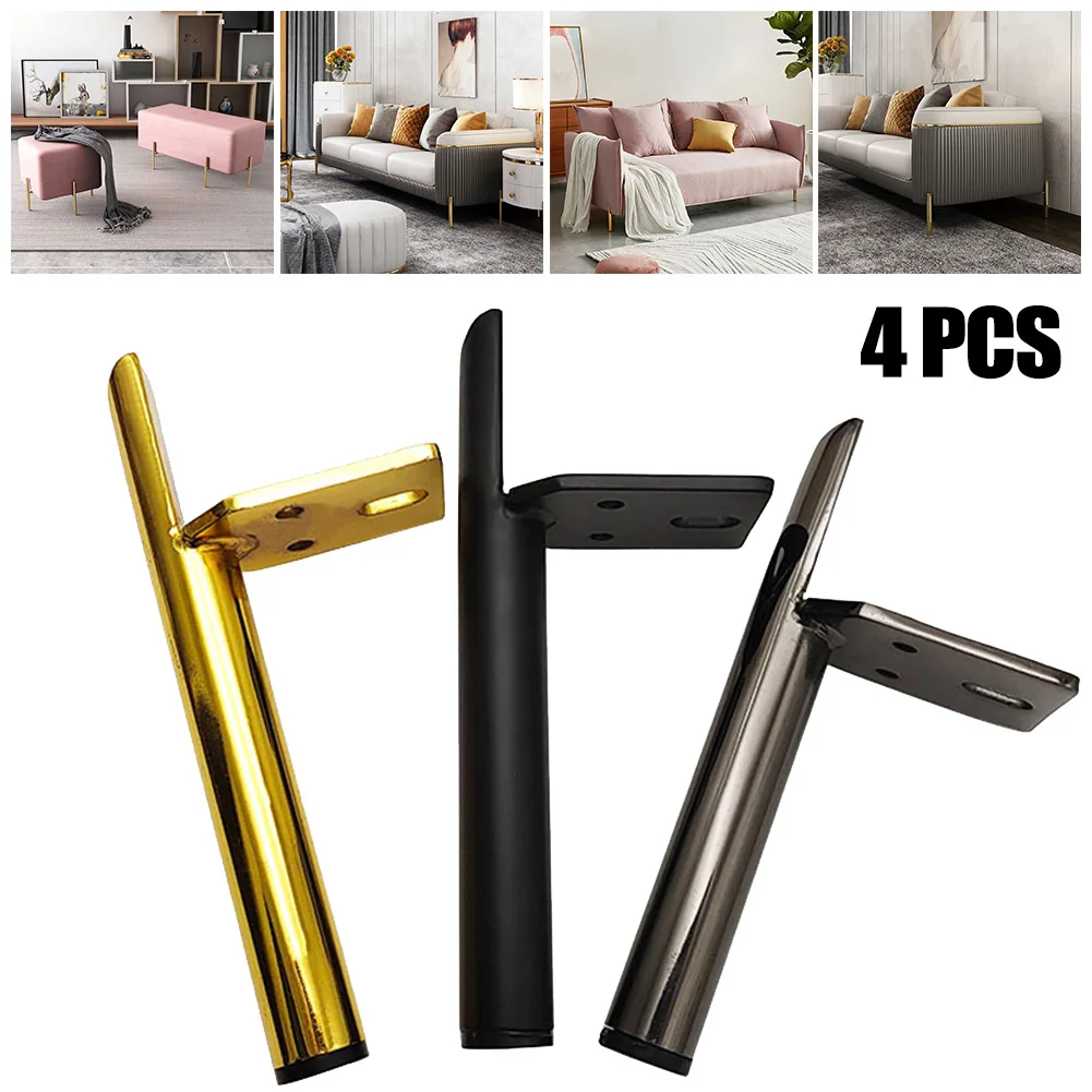 

4PCS 13/15/18CM Iron Furniture Legs Hardware For Furniture Cabinet Sideboard Buffet Table Bed Footstool Replacement Accessories