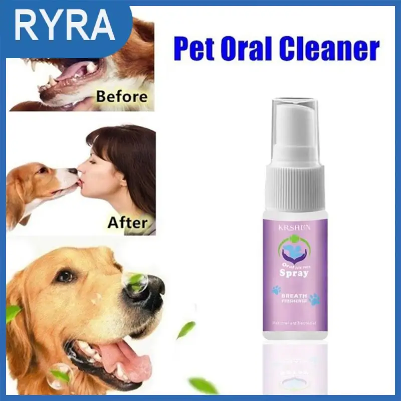 

10ml Pet Breath Freshener Spray Dog Teeth Cleaner Dog Cat Oral Healthy Care Pet Dog Cat Supplies Stain Odor Removers Cleaning