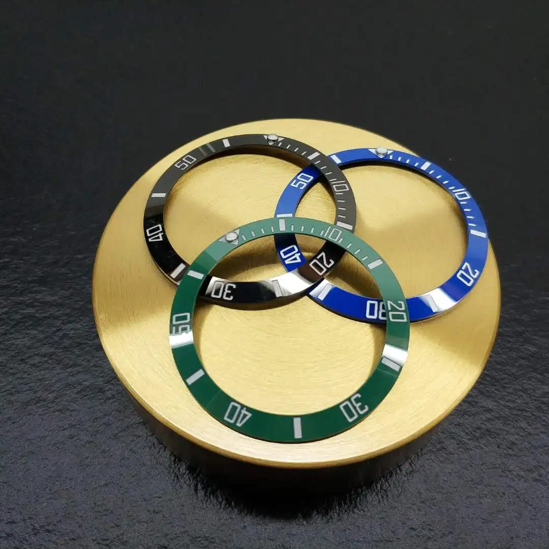 

38mm Original N factory Ceramic Bezel Ring Ice Blue Strong Luminous Silver Chronograph Scale Men's Watch Accessories for GMT RLX