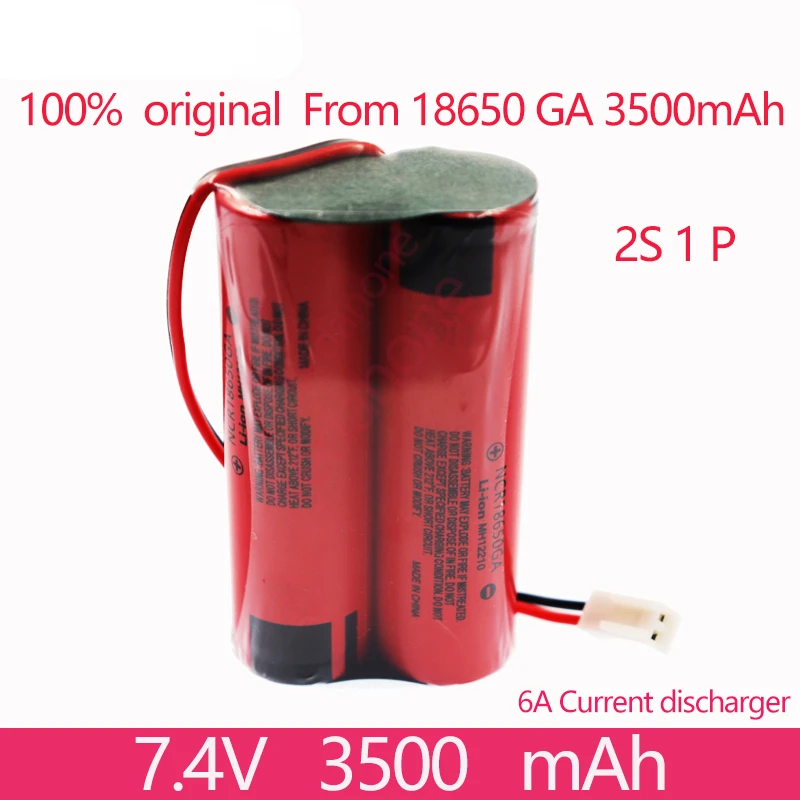 

Kedanone 100% original protection 7.4V 3500 mAh 8.4V 18650 lithium ion battery for Bluetooth speaker player High capacity
