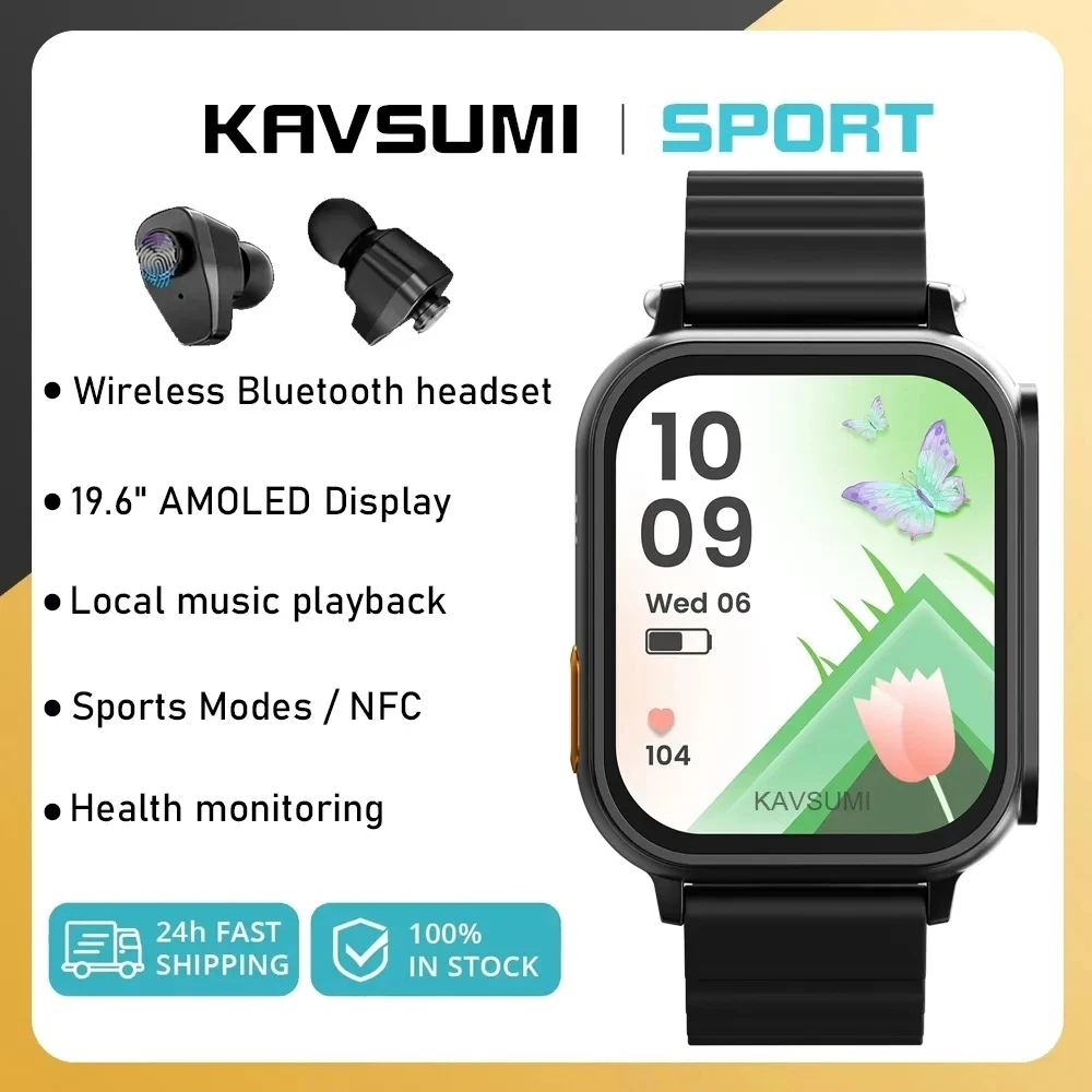 

2023 New TWS Smart Watch Womens 2 In 1 Bluetooth Earphone Call Music Clock NFC Sport Waterproof Smartwatch Men For Android iOS