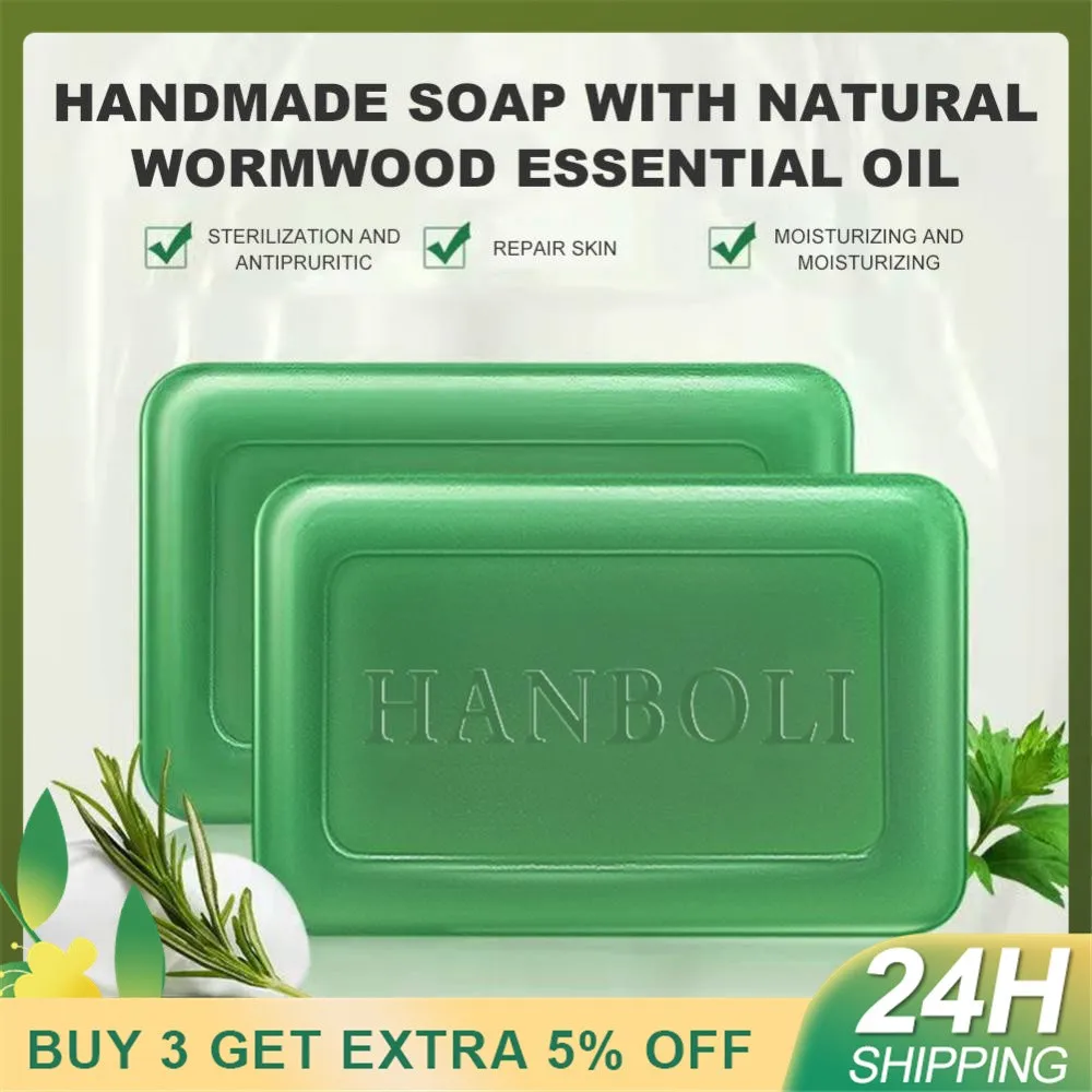 

Wormwood Soap Mite Acne Remover Bath Soap Sulfur Facial Cleaner Cleaning Whitening Nourishing Handmade Soap Skin Care TSLM1