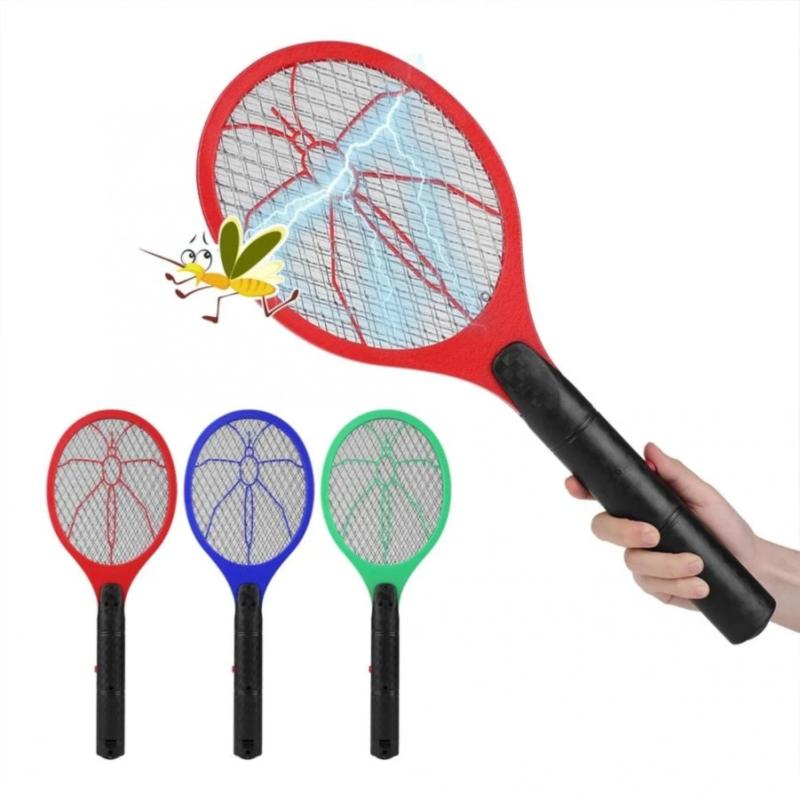 

Cordless Electric Fly Mosquito Swatter Bug Zapper Racket Insects Killer Home Bug Zappers Electric Mosquito Killer Battery Power