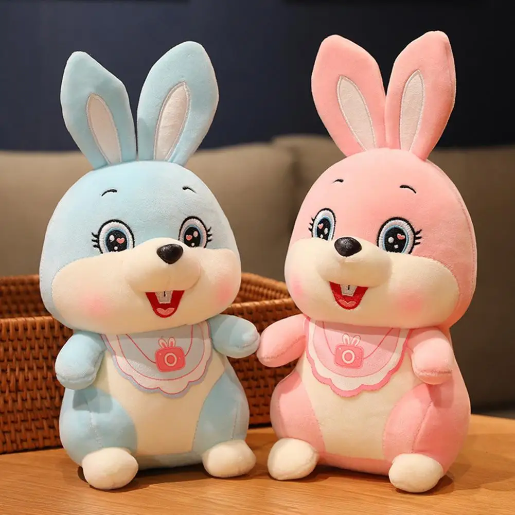 28cm  Bunny Doll Toy Cute Rabbit Stuffed Animal Doll Plush Pillow Ornament Sitting Posture Accompany Appease Stuffed Doll Toy