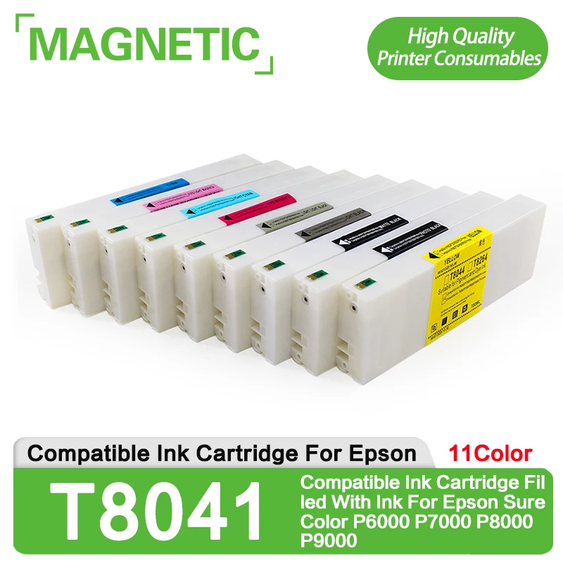 

NEW 11ColorFor European Version T8041-T8049 Compatible Ink Cartridge Filled With Ink For Epson SureColor P6000 P7000 P8000 P9000