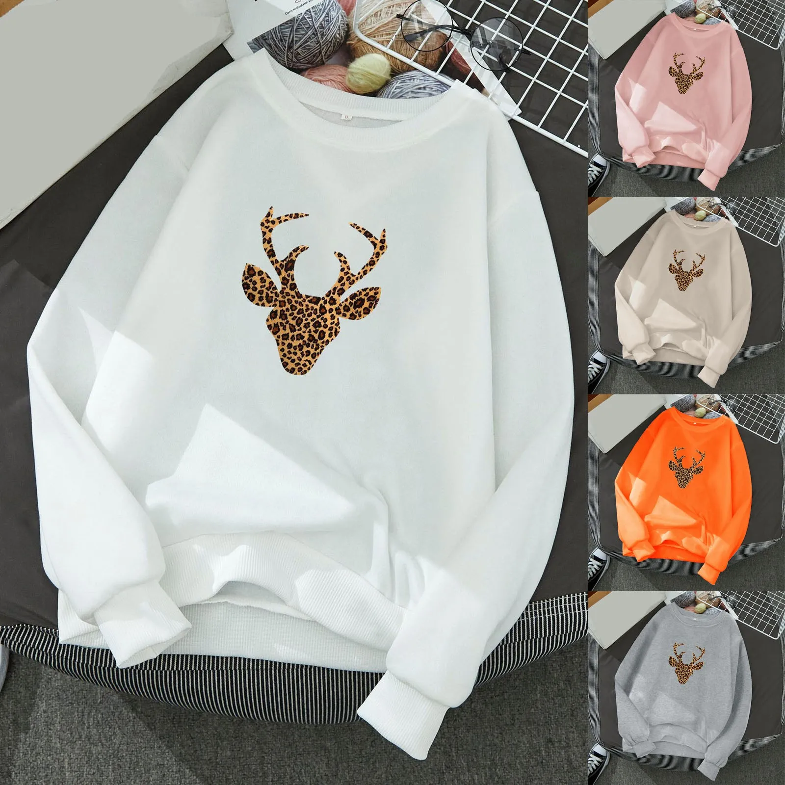 

Women's Pullovers Fun Graphic Print Round Neck Long Sleeve Sweatshirt Womens Hooded Sweatshirt Zip up Long Sleeve with Pocket