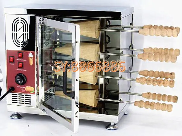 

8 &16 Rollers Commercial 110v 220v Electric Ice Cream Cone Chimney Cake Kurtos Kalacs Grill Roll Oven Maker Machine