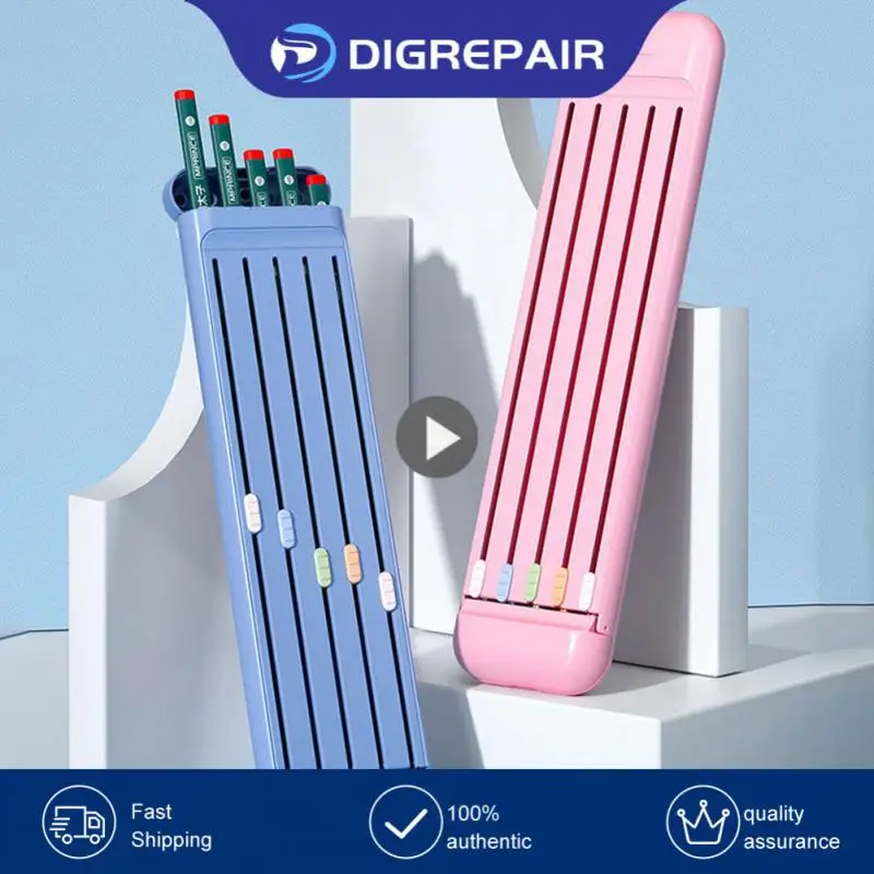 

With Ruler And Rubber And Pencil New Pencil Case School Reward Gifts Pencil Box Modern Personality Multifunctional Pen Box