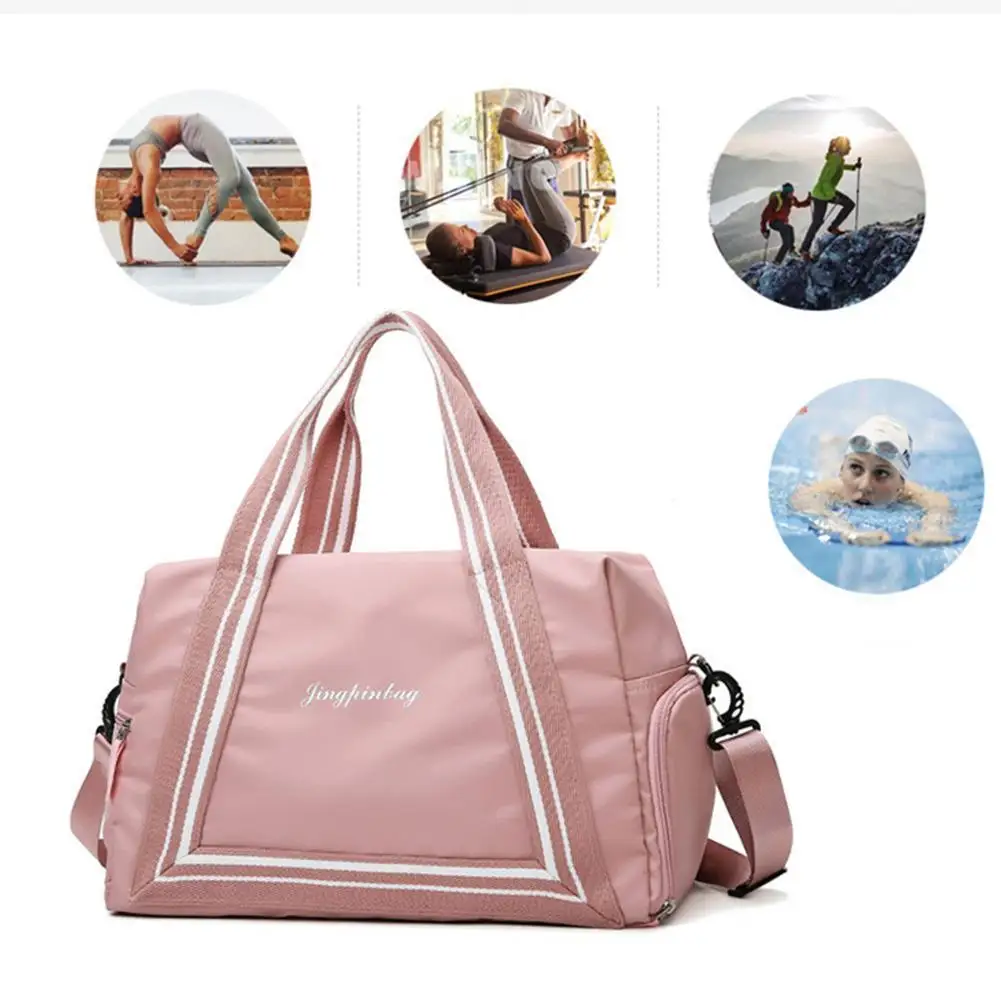 

Waterproof Oxford Travel Duffle Bags For Women Sports Fitness Bag Shoulder Bags Dry Wet Seperation Exercise Large Swimming Bag