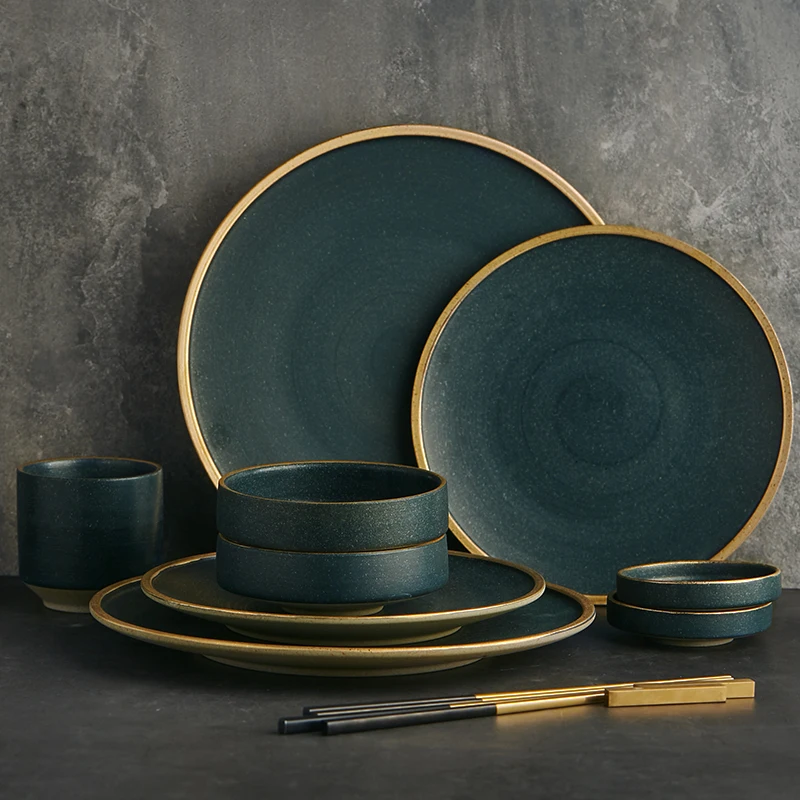 

Lang ceramic tableware set 2 / 4 people use family tableware restaurant to serve western food