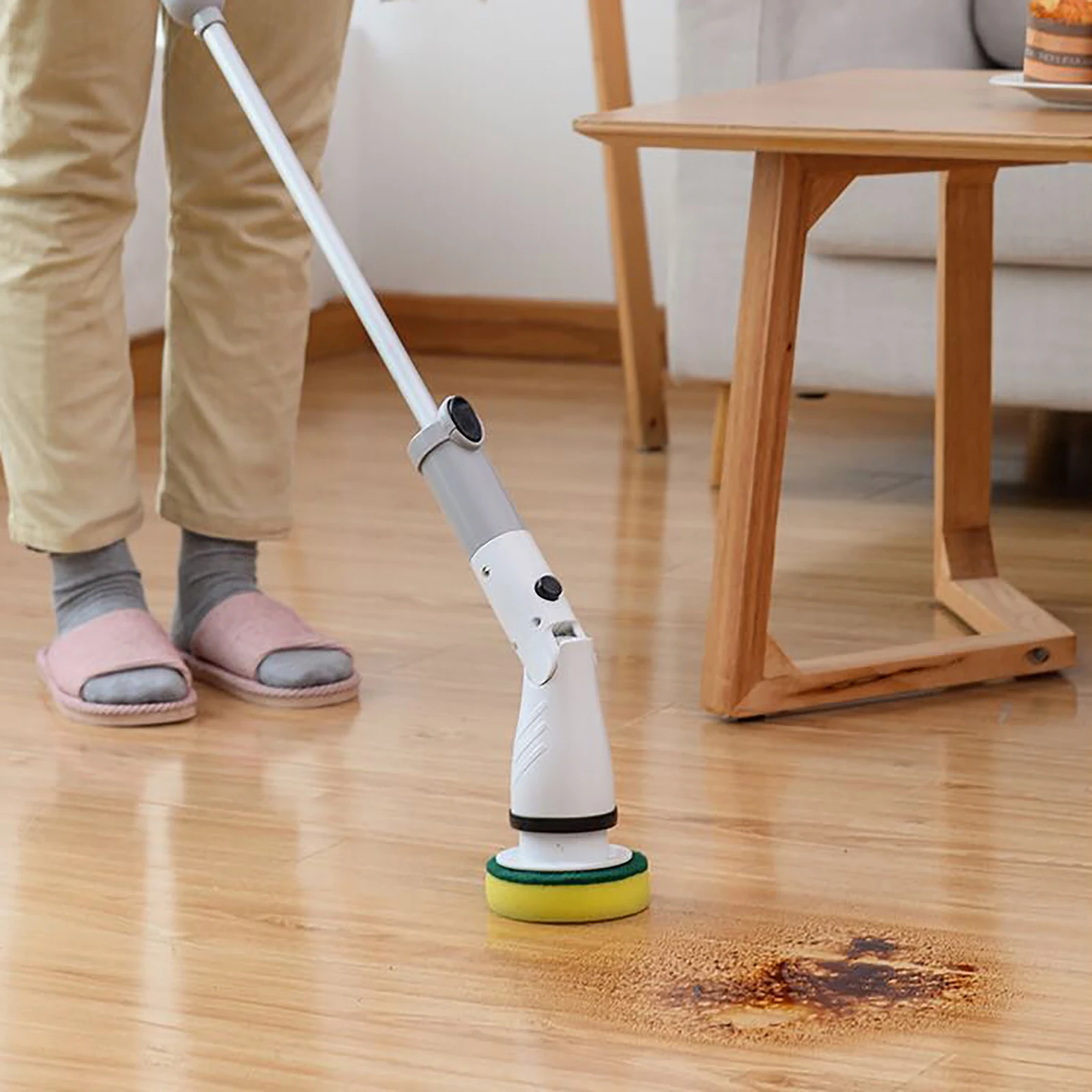 

Electric Cleaning Brush Rotary Scrubber 4000MAh Battery 360Degree Powerful Bathroom Cleaner With 4Pcs Rotating Brush Heads