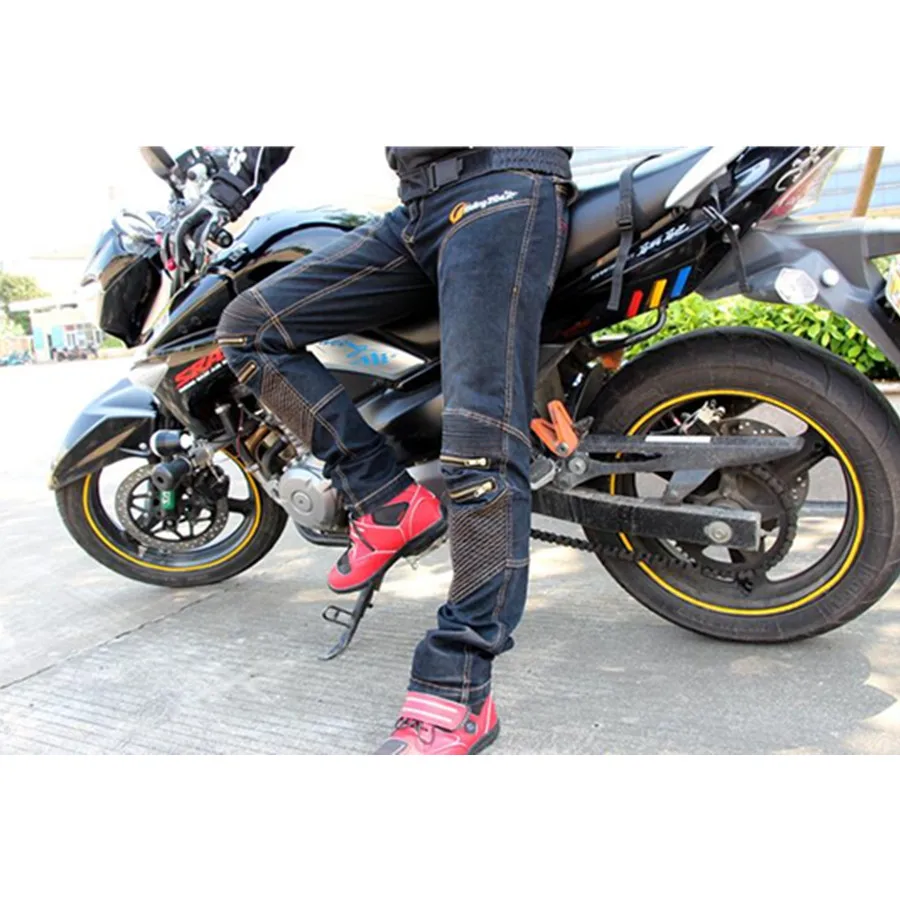 Riding Tribe Motorcycle Jeans Male Off-road Riding Long Pants with Protect Top Quality Free Shipping