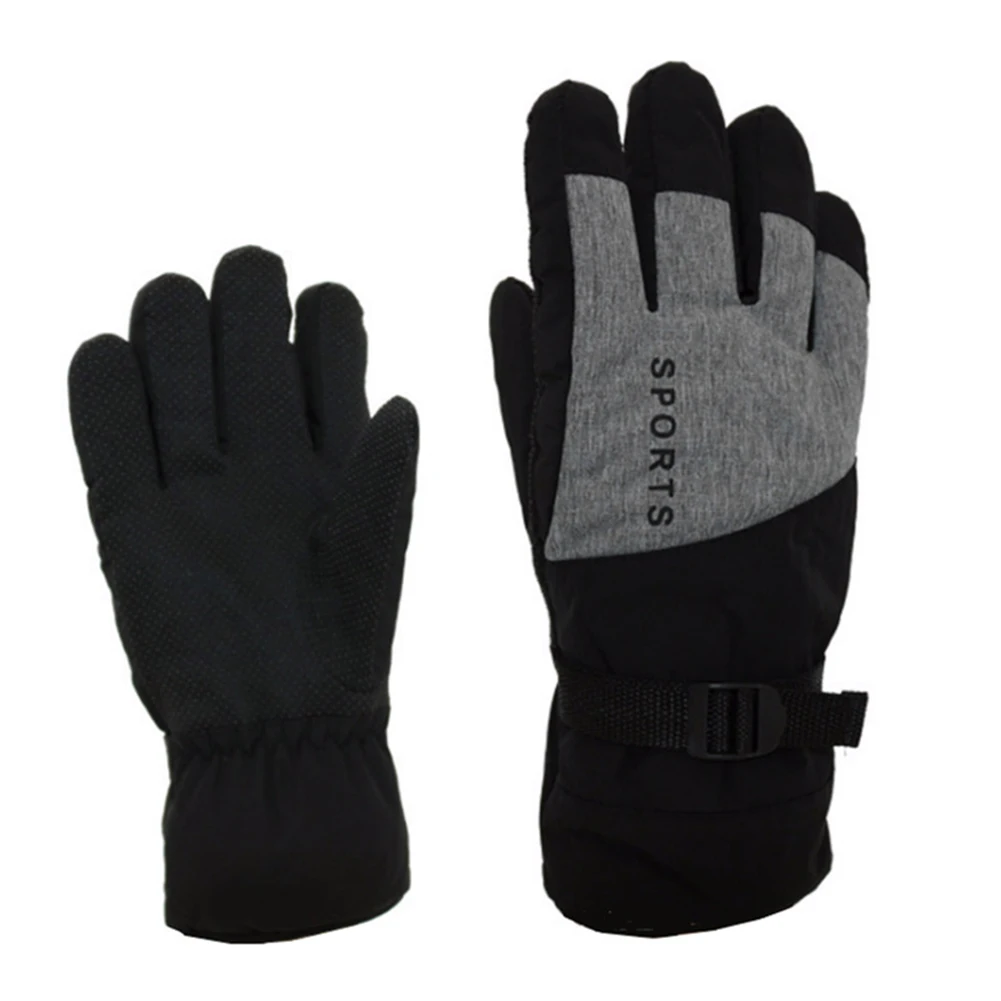 

Зимние лыжные перчатки, толстые флисовые теплые ветрозащитные зимние лыжные велосипедные утепленные Товары для верховой езды