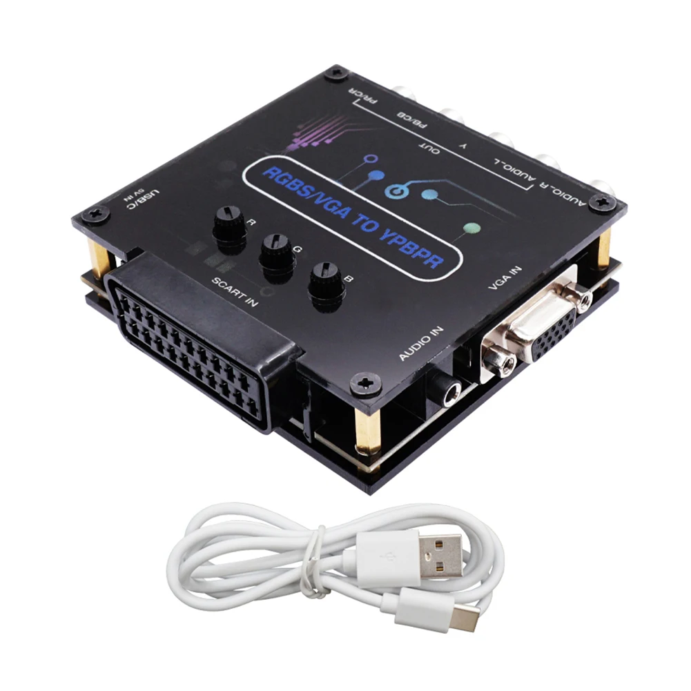 

Игровая консоль RGBS VGA SCART TO конвертер YPBPR Video адаптер RGBS VGA SCART TO YPBPR Transcoder Converter RGBS к цветным компонентам