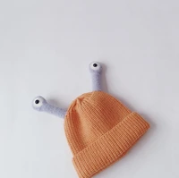 winter warm baby knitted hat kids knit beanie hats cute childrens antenna eyes bonnet boy girls windproof cap