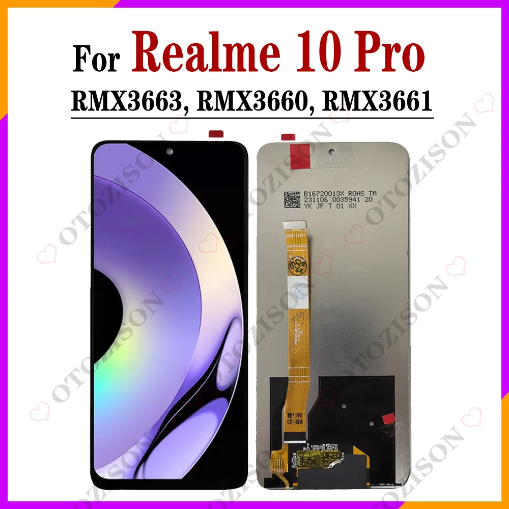6 72 &quotдисплей для OPPO Realme 10 Pro ЖК-дисплей RMX3663 RMX3660 RMX3661 ЖК-экран сенсорный
