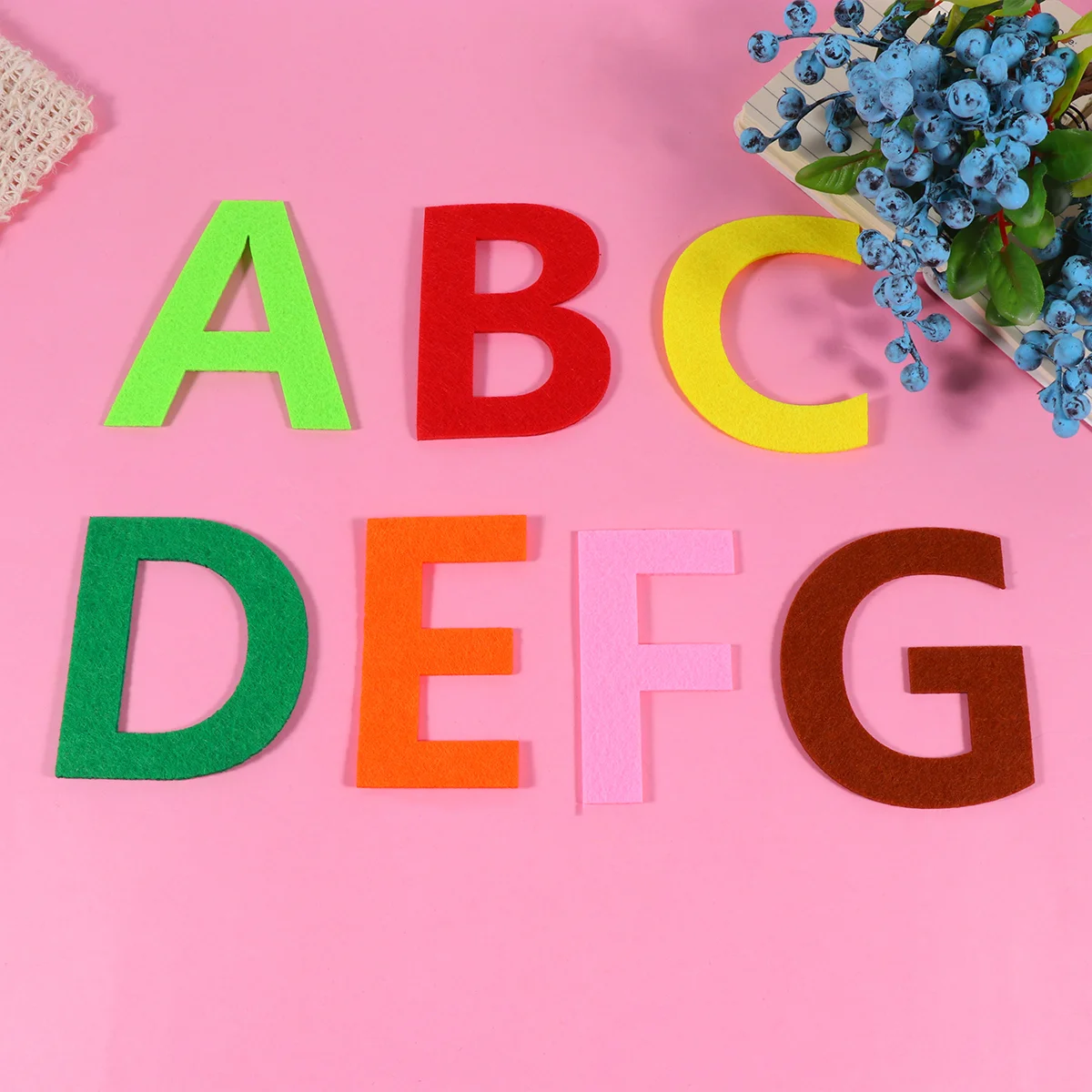 

50 Pcs Christmas Decor Felt Alphabet Letters Abc Handmade Materials Crafts Abcs