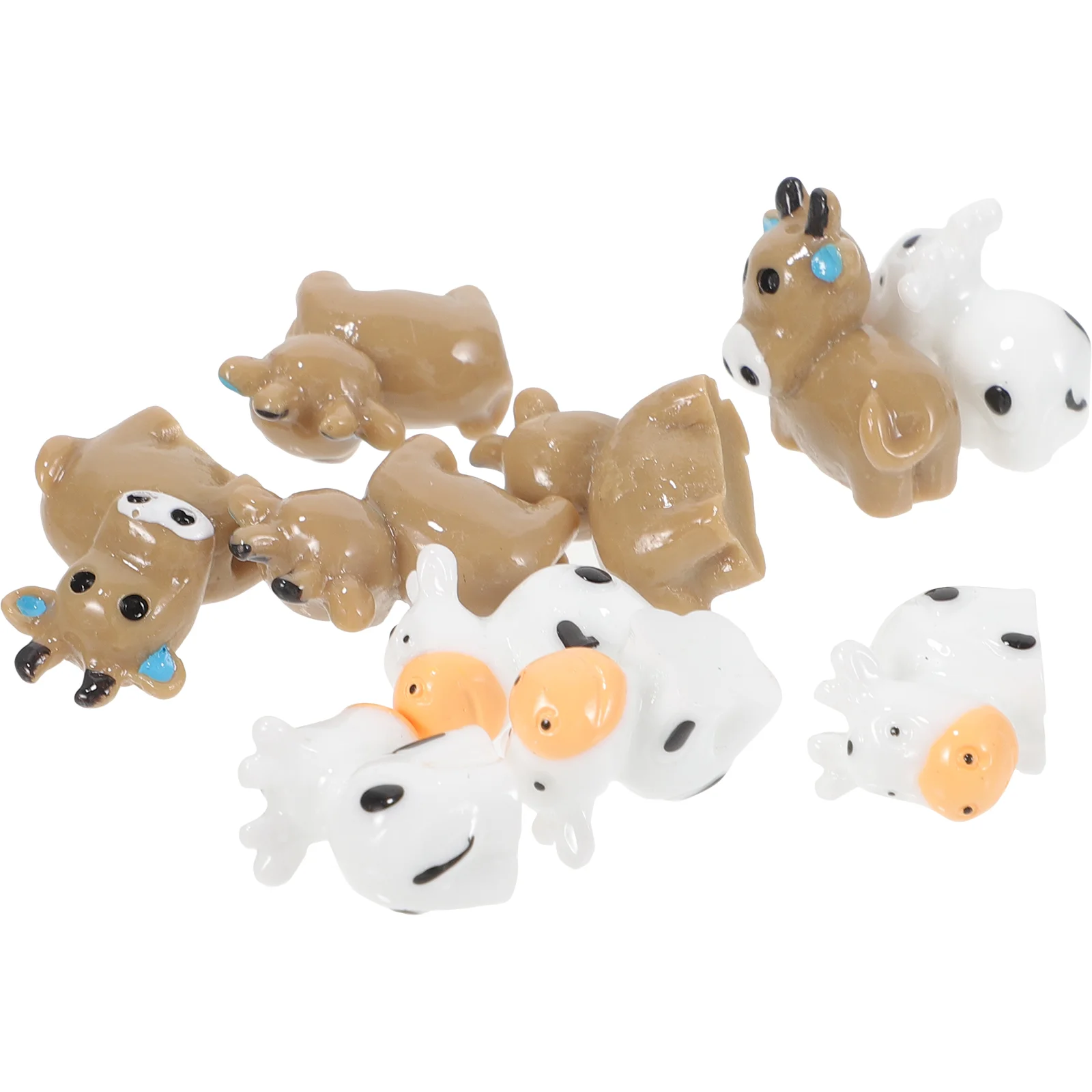 

10pcs Mini Cow Animals Mini Garden Miniature Moss Landscape DIY Crafts Moss Ornament