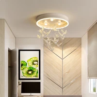 nordic modern crystal led ceiling light iron fixture childrens room bedroom dining room novel acrylic bird lighting fixtures