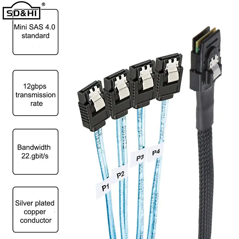 

Кабель SAS SATA Mini-SAS SFF-8087 к 4 SATA кабель Mini SAS 4i SFF8087 36P к 4 SATA 7P кабель 12 Гбит/с 1/0.5 м данные жесткого диска