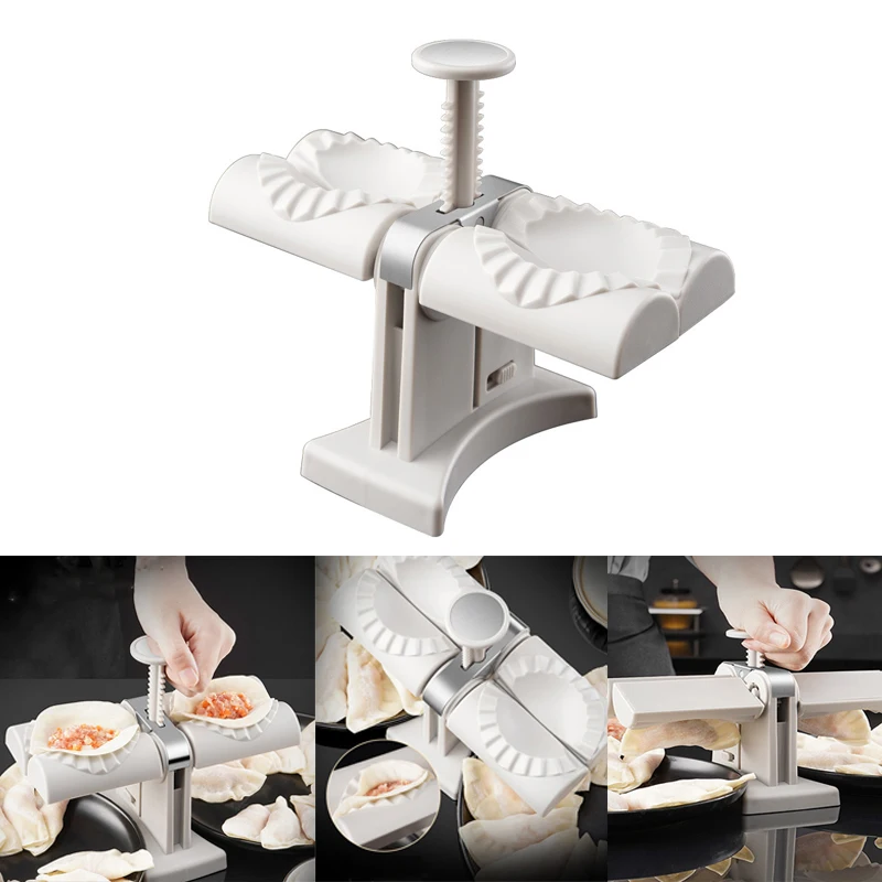 

Fully Automatic Dumpling Artifact Household Double Head Press Type Jiaozi Maker Mould New Special DIY Machine Kitchen Easy-tool