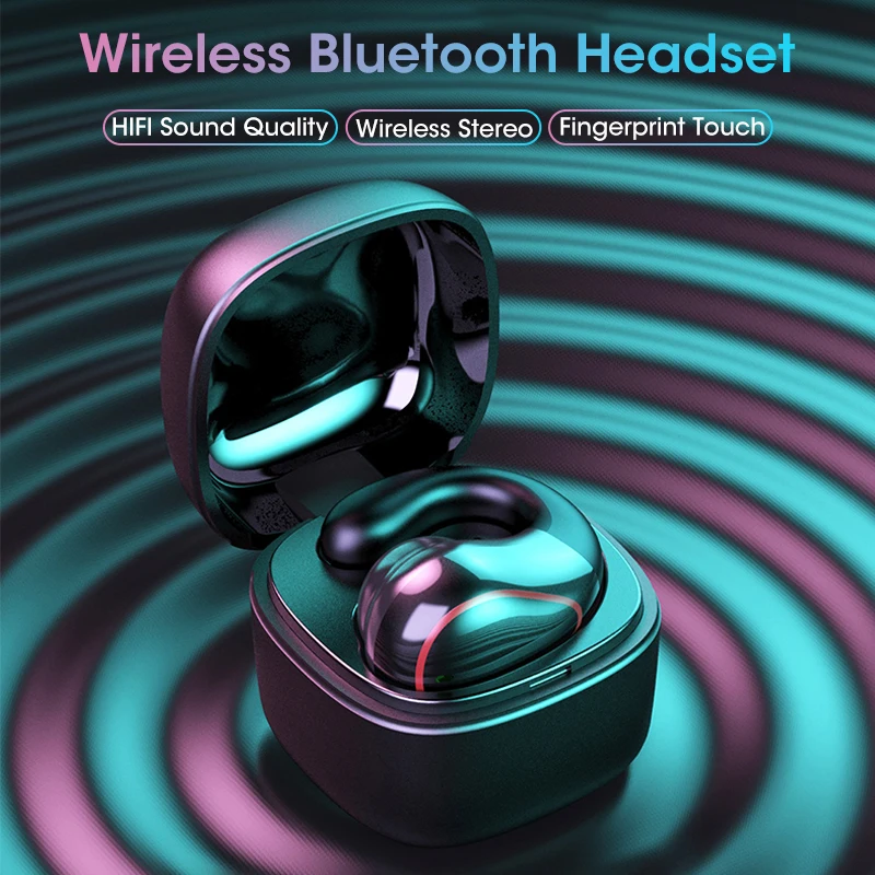 

T25 Earphones Bluetooth Headphones Wireless Earpiece Running Headset with Charging Case Power Bank Waterproof Earbuds for Iphone