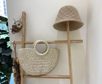 2022 summer beach bag semicircular braided shoulder bag ladies straw bag shell braided straw bag vacation photo leisure bag