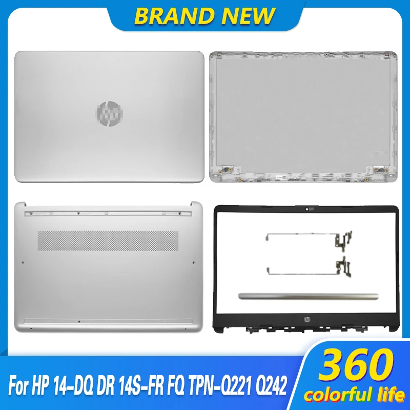 

Новинка для HP 14-DQ 14-DR 14S-DR 14S-FR 14S-FQ искусственная задняя крышка ЖК-дисплея Q242 передняя рамка петли крышка петли задняя крышка экрана серебрист...