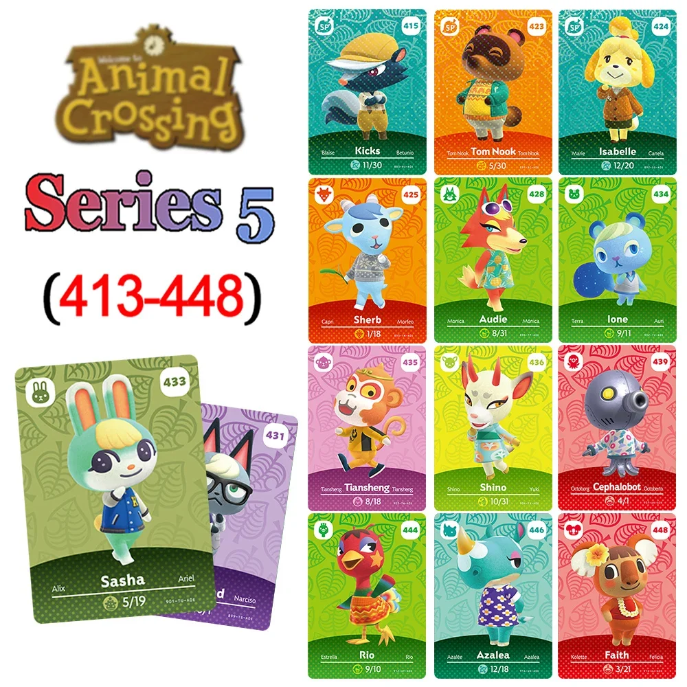 Коллекционные Карты Animal Crossing Series 5 413-448 Высококачественные Фотокарточки С