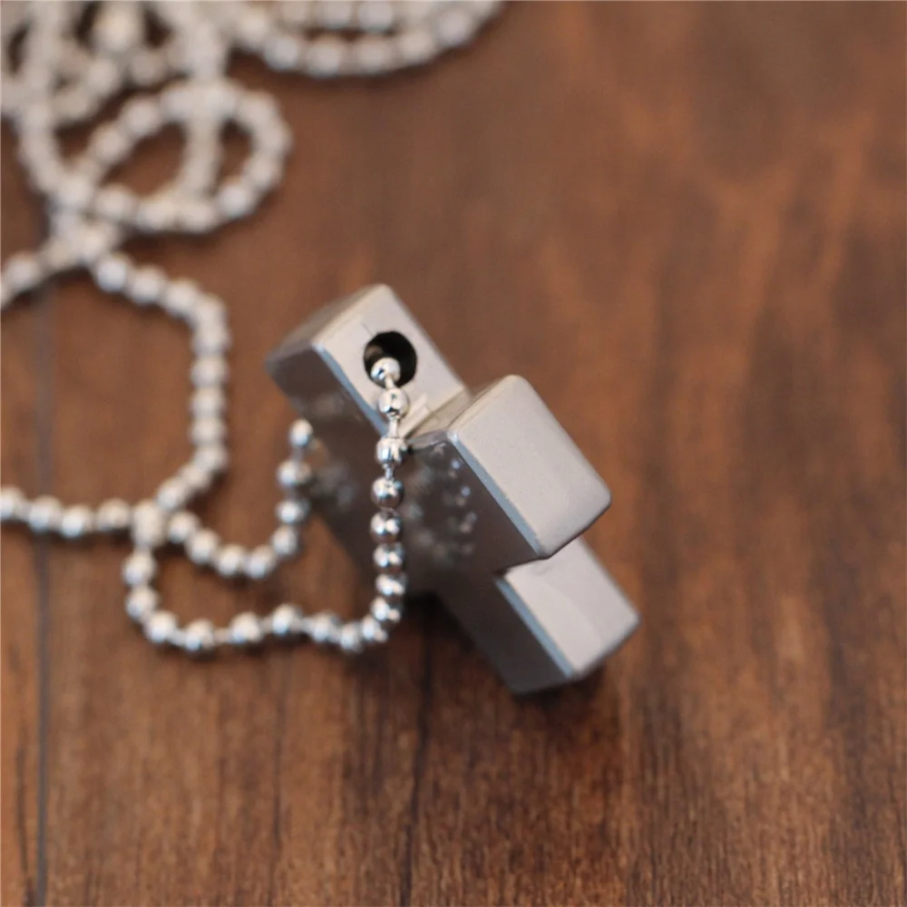 Жіноче намисто з кулоном із хрестом із нержавіючої сталі, аніме, рольові ювелірні вироби, ланцюжок з бісеру, амулет, популярний новий дизайн