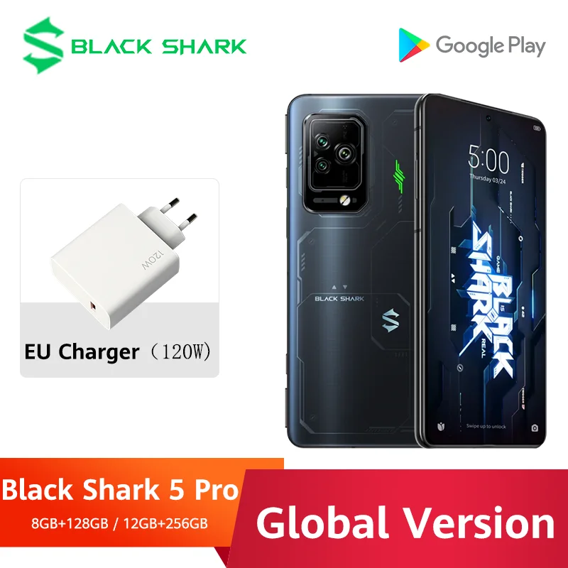 

Global Version Black Shark 5 Pro 5g smartphone Snapdragon 8 Gen 1 8GB/12GB 120W Hyper Charge 4650mAh 6.67'' 144Hz E4 Display