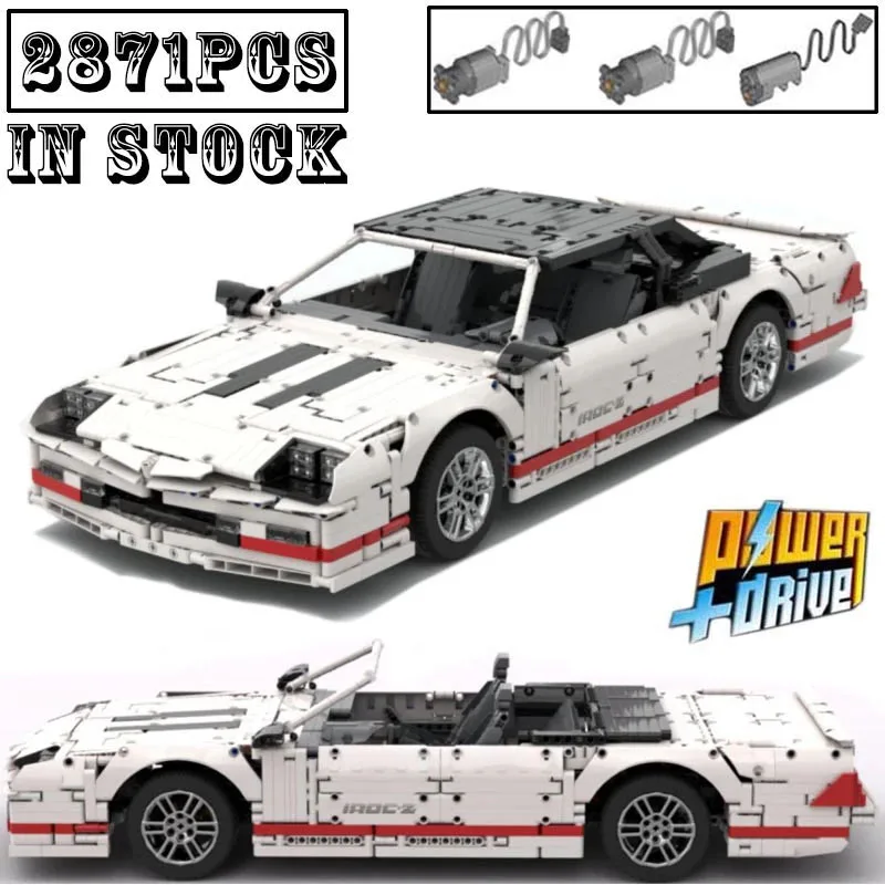

NEW 1:8 Scale Camaro RC Working V8 Engine Supercar Building Block Remote Assembly Model Educational Toys Children Birthday Gifts